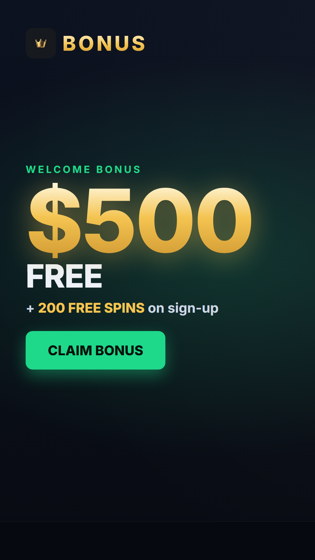 $500 free bonus